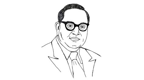 How to draw Ambedkar drawing - YouTube