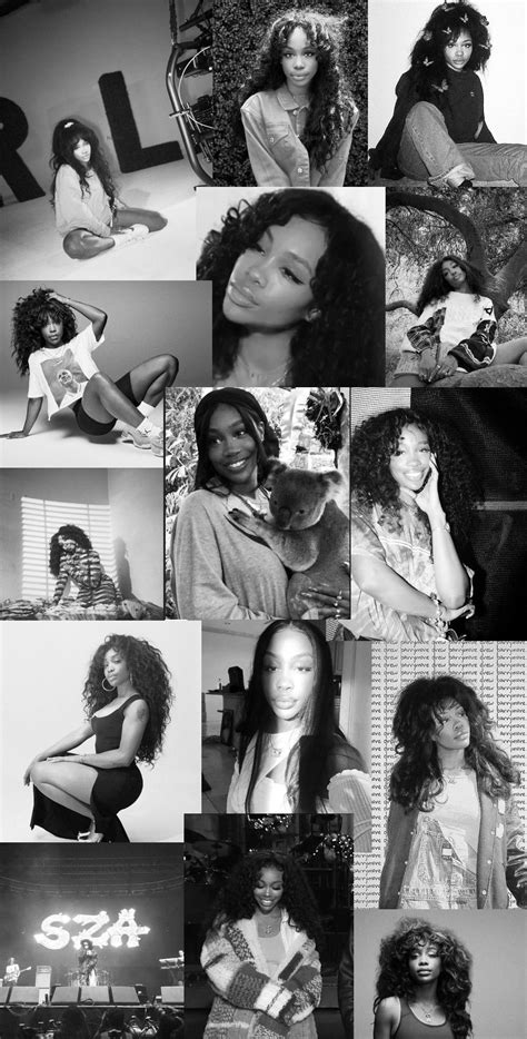 SZA black and white wallpaper | Sza black and white, Black aesthetic wallpaper, Black and white ...