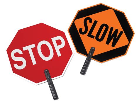 Stop-Slow-Go Hand Held Traffic Signs