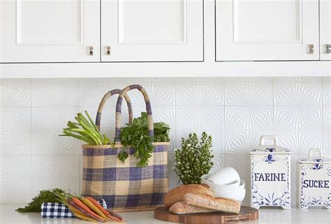 Textured White Kitchen Wall Tiles - Wall Design Ideas