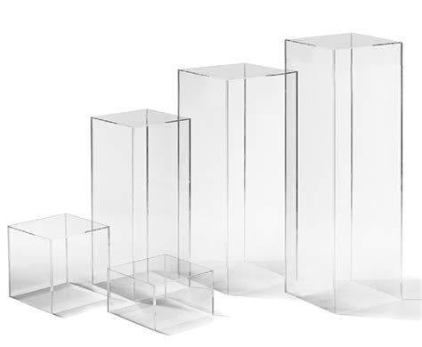Clear Acrylic Pedestals | Plexiglass Pedestals | Plastic Pedestals