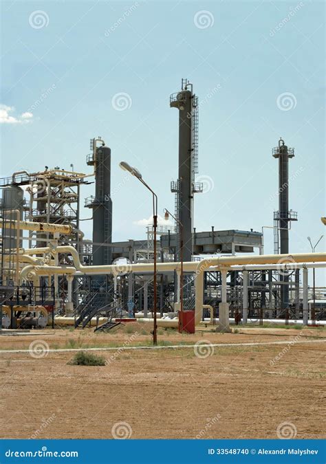 Gas Processing Plant. stock photo. Image of metal, pipe - 33548740