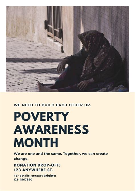 Free printable, customizable poverty poster templates | Canva