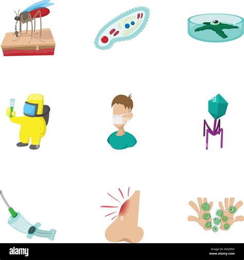 Symptoms of malaria icons set, cartoon style Stock Vector Image & Art - Alamy