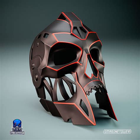 Black Skull Cosplay Mask 3D model 3D printable | CGTrader