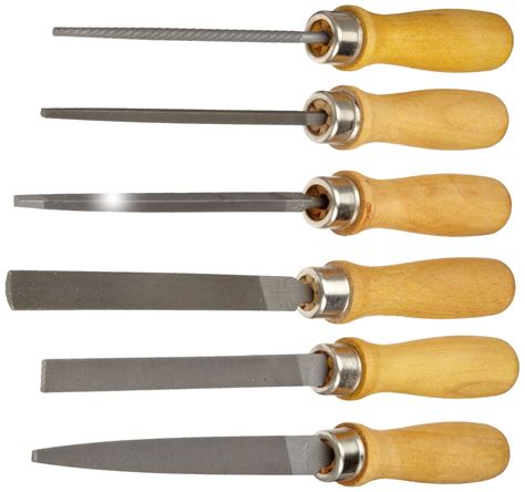 Nicholson Six-Piece Hand File Set | American pattern, Wood handle, Carving tools