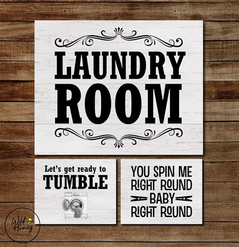 Funny Laundry Room Printable Signs Set of 3 Let's Get | Etsy