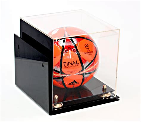 Acrylic Full Size Soccer Ball Wall Mount Display Case with Risers and Mirror – Better Display Cases