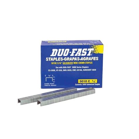 Duo-Fast 5/16-in Leg x 1/2-in Crown Finish Staples (5000-Count) in the Staples department at ...