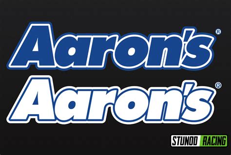 Aarons White and Blue Logo | Stunod Racing