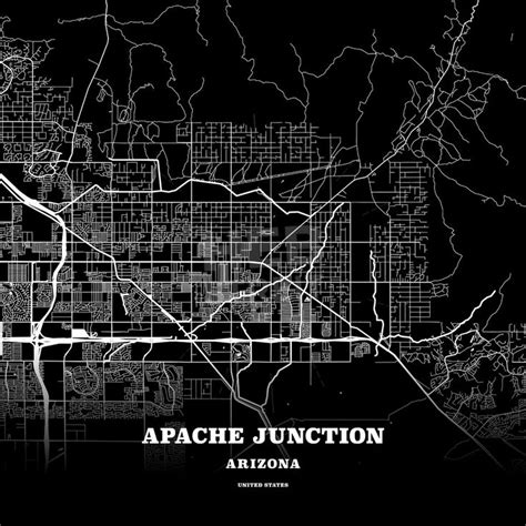 Apache Junction, Arizona, USA map | Map poster, Poster template, Usa map