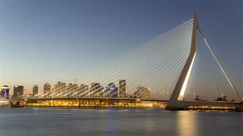 Download City Netherlands Rotterdam Man Made Erasmus Bridge 4k Ultra HD ...