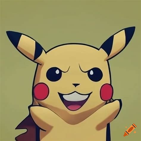 Pikachu laughing on Craiyon