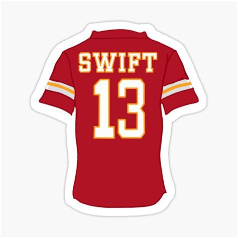 "Taylor Swift 13 Chiefs Jersey" Sticker for Sale by yorkvilleprints ...