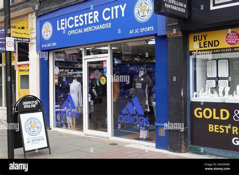 Leicester City Football Club official merchandise shop in Leicester city centre Stock Photo - Alamy