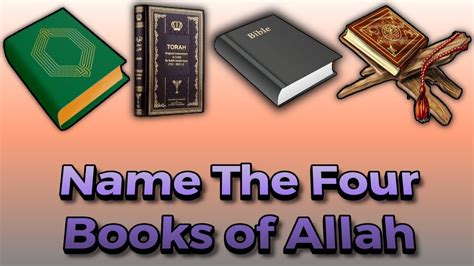 Name The Four Books of Allah | With Urdu/Hindi Translation | Tawrat | Zabur | Injeel | Quran ...