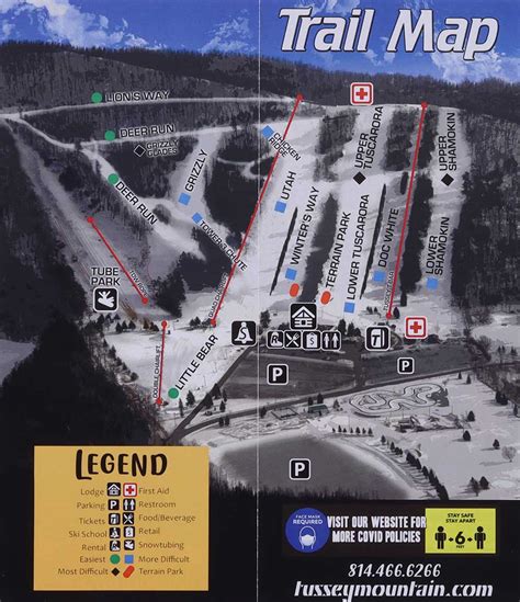 Tussey Mountain Ski Area Trail Map