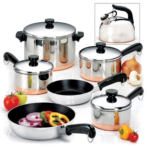 Revere 10-piece Copper Bottom Cookware Set - Free Shipping Today - Overstock.com - 10426219