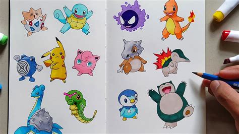 How to draw Pokémon easy step by step - Mestre Pokemon