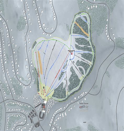 Tahoe Donner Ski Resort Map Digital Art by Powder Addicts | Pixels