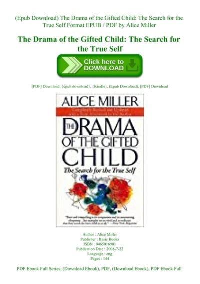 (Epub Download) The Drama of the Gifted Child The Search for the True Self Format EPUB PDF by ...