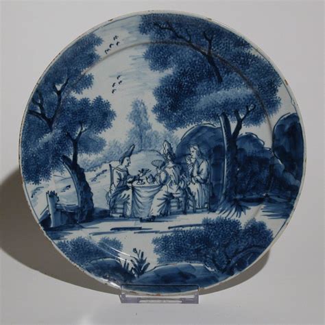 ANTIQUE DUTCH BLUE & WHITE DELFT PLATE. | Hart