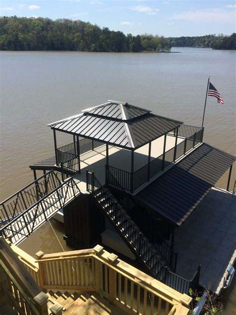 Wahoo Aluminum Docks Stepped Hip Boat Dock Roofs