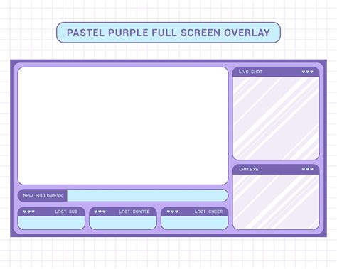 Purple Full Screen IRL Overlay // Twitch - Etsy