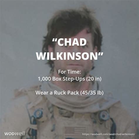 "Chad" Workout - Memorial WOD for Chad Wilkinson