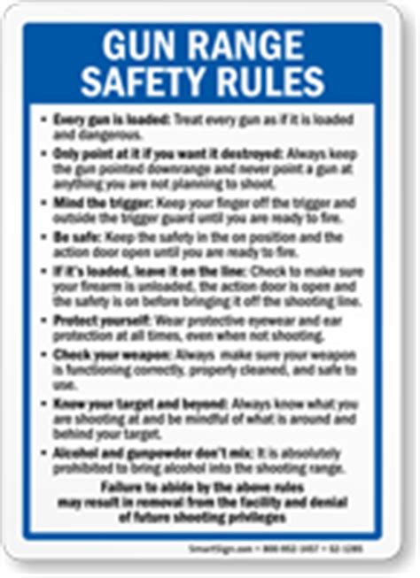 Gun Range Safety Rules Sign, SKU: S2-1285