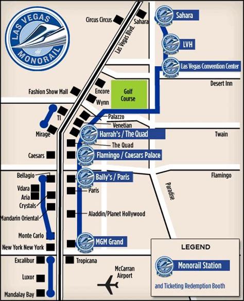 Las Vegas tram map - Map of Las Vegas tram (United States of America)