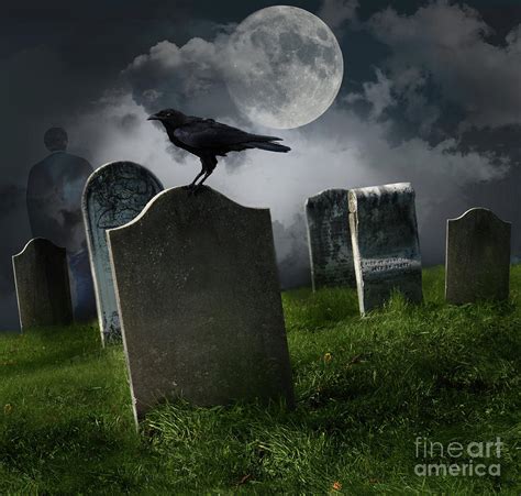 Cemetery with old gravestones and moon Photograph by Sandra Cunningham ...