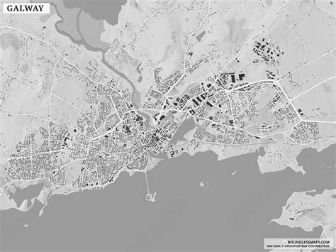 Galway - Figure-ground Vector Map | Boundless Maps