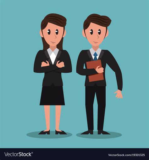 Business partners cartoon Royalty Free Vector Image