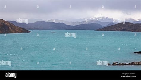 Lake Pehoe and the Paine Massif Patagonia Stock Photo - Alamy