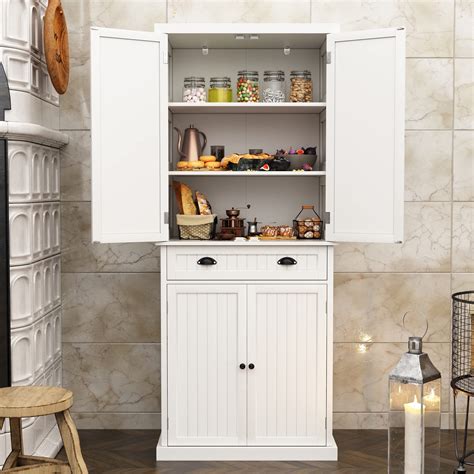 Free Standing Kitchen Storage Cabinets White - Image to u