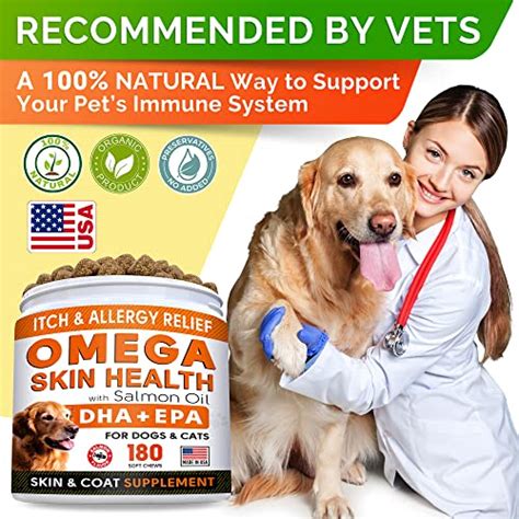 Fish Oil Omega 3 Treats for Dogs - Allergy and Itch Relief - Skin and ...