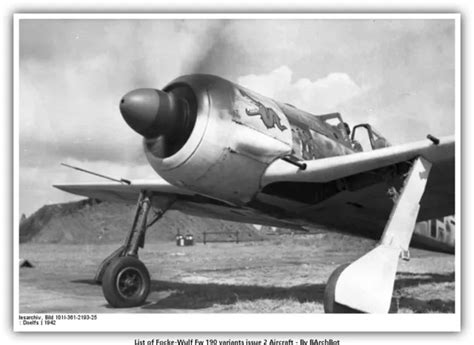 LIST OF FOCKE-WULF Fw 190 variants issue 2 Aircraft $8.99 - PicClick