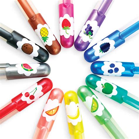 Yummy Yummy Scented Glitter Gel Pens - Set of 12 - Building Blocks