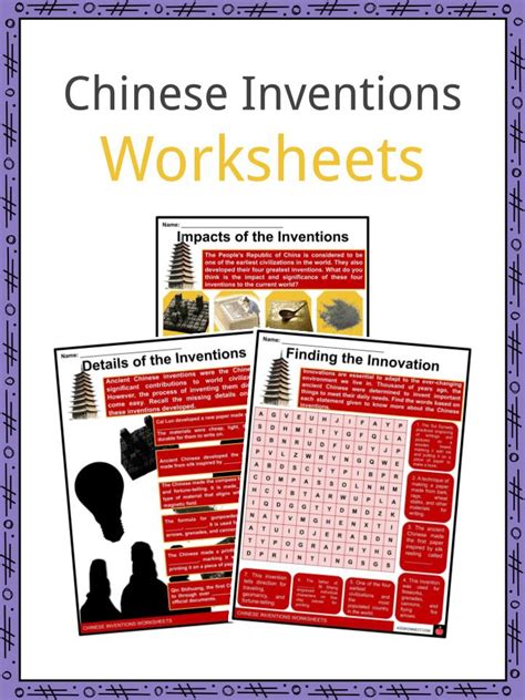 Chinese Inventions Facts, Worksheets & Introduction For Kids