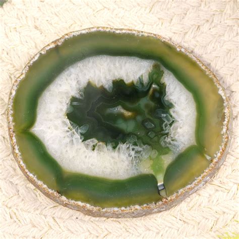 Green Agate Slice (Large) - Natural Agate Slice Décor - Nature's Artifacts