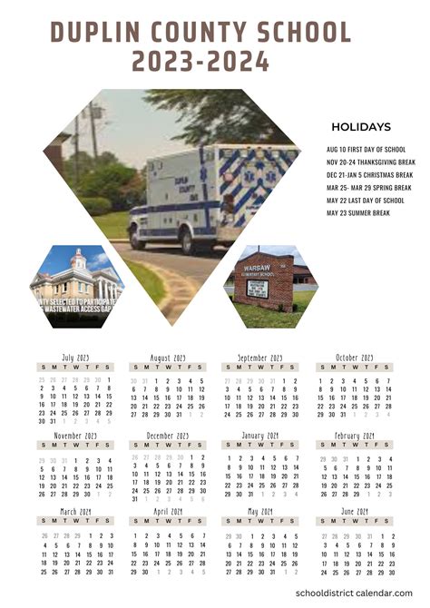 Duplin County Schools Calendar Holidays 2023-2024