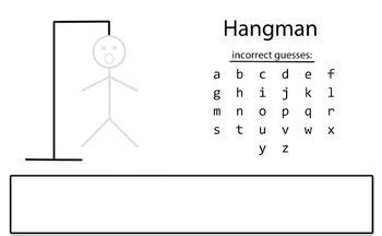 Hangman template by Effective Literacy | TPT