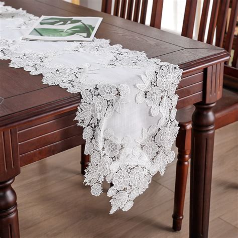 Cotton white lace tablecloth arshin lace Table Linens Linens etna.com.pe