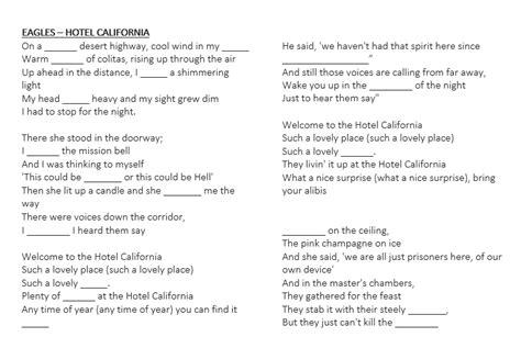 Song hotel california - kasapth