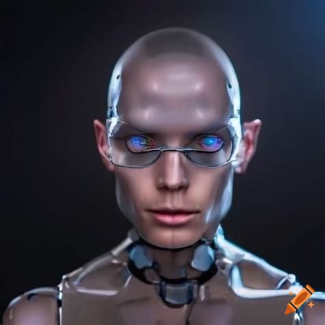 Cyborg male with an enlarged head and led lighting on Craiyon