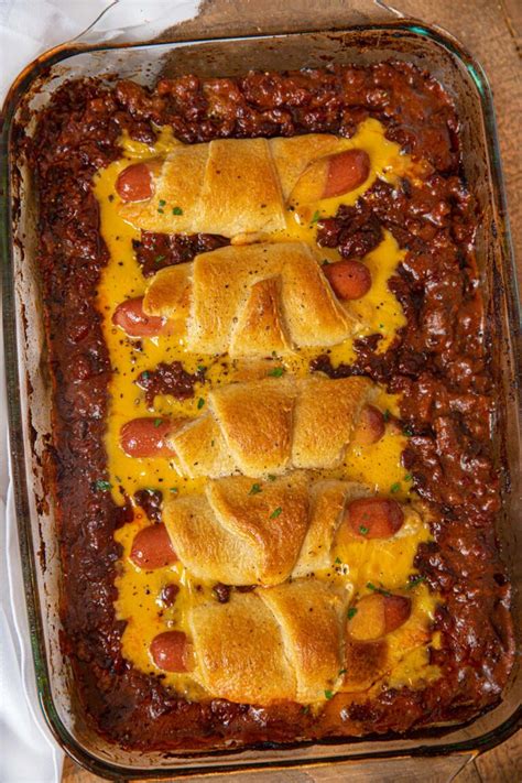 Chili Cheese Dog Casserole Recipe - Dinner, then Dessert