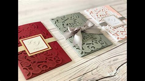 How To Make Wedding Invitations - 3 different ideas - YouTube