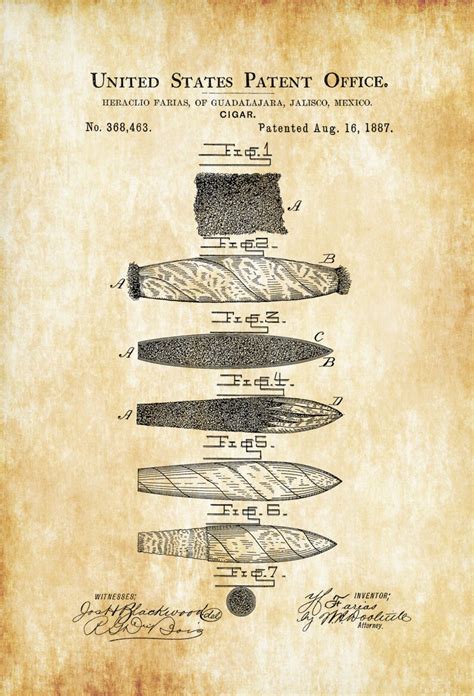 Cigar Patent Tobacco Patent Cigar Lounge Sign Cuban Cigar | Etsy