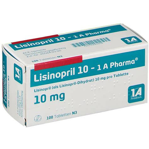 Lisinopril 10 1a Pharma Tabletten 100 St - shop-apotheke.com